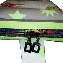 Leo Sling Bag, top view of gusset and zipper closure, by just.a.tad accessories, sold by Gems from Paradise.