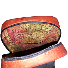 Ackee 1-2-3 Sling Mini Backpack main compartment interior with zip pockets, bag by just.a.tad accessories