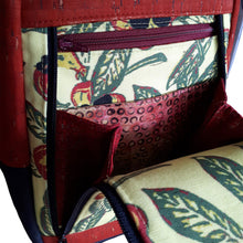 Ackee 1-2-3 Sling Mini Backpack front flap pocket interior with zip pocket and slip pocket, bag by just.a.tad accessories