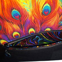 Proud Peacock Crossbody Bag Take 2, exterior pocket, by just.a.tad accessories, sold by Gems from Paradise.