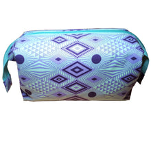 Zip Pouch w Frame, side view, Tula Pink geometric diamonds, by just.a.tad accessories, sold by Gems from Paradise.