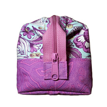 Zip Pouch with Frame, close up of zipper closure/tab, by just.a.tad accessories, sold by Gems from Paradise.
