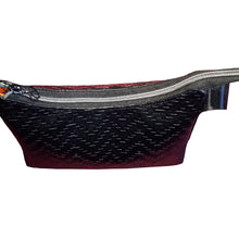 LBB with black basket-weave faux leather, top view zipper closure, by just.a.tad accessories, sold by Gems from Paradise.