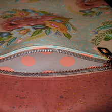 Leo crossbody bag, exterior zipper pocket with polka dot lining by just.a.tad accessories, sold by Gems from Paradise.