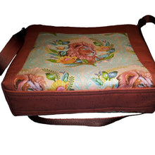 Leo crossbody bag, view of base of bag and exterior slip pocket by just.a.tad accessories, sold by Gems from Paradise.