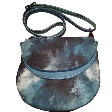 Whispering Pines Multi-flap Bag in teals and blues, by just.a.tad accessories, sold by Gems from Paradise.