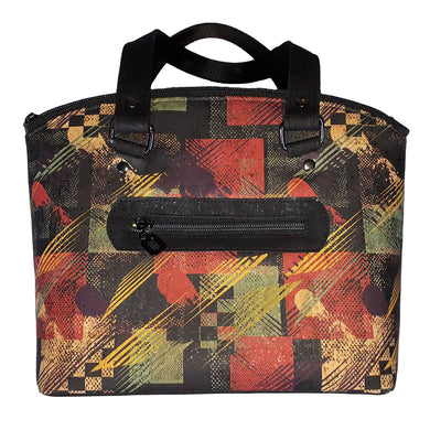 Retro 80s Domed handbag front, retro 80s inspired cork print, by just.a.tad accessories, sold by Gems from Paradise.