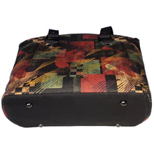 Retro 80s Domed handbag base and back view, in retro 80s inspired cork print, by just.a.tad accessories, sold by Gems from Paradise.