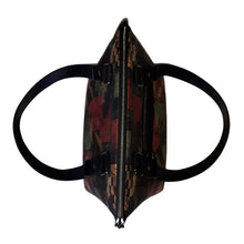 Retro 80s Domed handbag bird's eye view of top zipper closure, by just.a.tad accessories, sold by Gems from Paradise. 