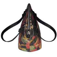 Retro 80s Domed handbag side view, in retro 80s inspired cork print, by just.a.tad accessories, sold by Gems from Paradise.