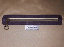 Into the Woods Cork Tote Bag, close up of interior zipper pocket with cork overlay, by just.a.tad accessories, sold by Gems from Paradise.