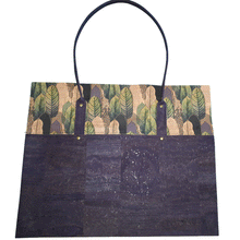 Into the Woods Cork Tote Bag, work in progress exterior front, by just.a.tad accessories, sold by Gems from Paradise.