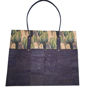 Into the Woods Cork Tote Bag, work in progress exterior front, by just.a.tad accessories, sold by Gems from Paradise.