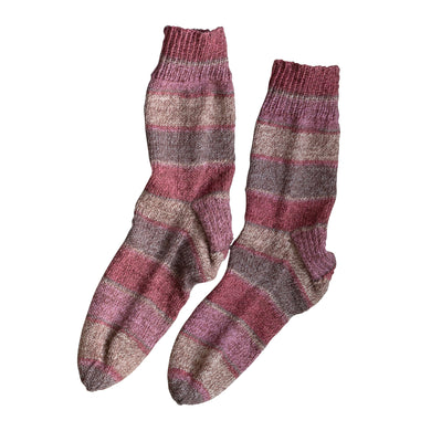 Raspberry Latté Socks in varying shades of pinks and neutrals - Socks by Sandy Designs, sold by Gems from Paradise