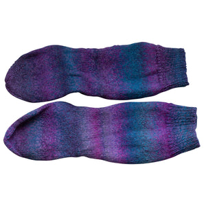 Cool Shades socks ranging from purples to blues - Socks by Sandy Designs, sold by Gems from Paradise