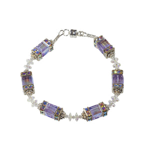 Swarovski Tanzanite Crystal and Sterling Silver Bracelet - Gems from Paradise