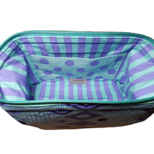 Zip Pouch with Frame, interior w slip pocket, stripes & polka dots, by just.a.tad accessories, sold by Gems from Paradise.