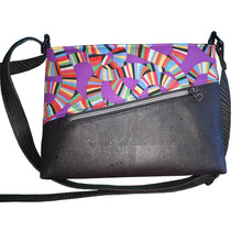 Curves Ahead crossbody bag, front view with angled pocket by just.a.tad accessories, sold by Gems from Paradise.